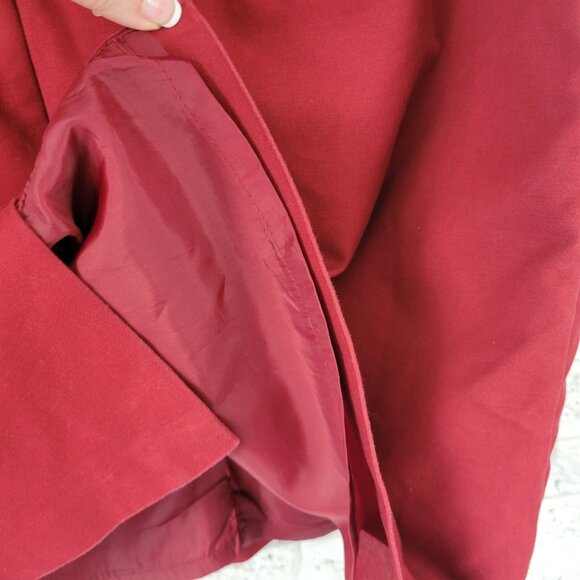 Worthington Womens Skirt 18 Plus Pencil Straight Rust Red Slash Pockets RED25E - Picture 8 of 11